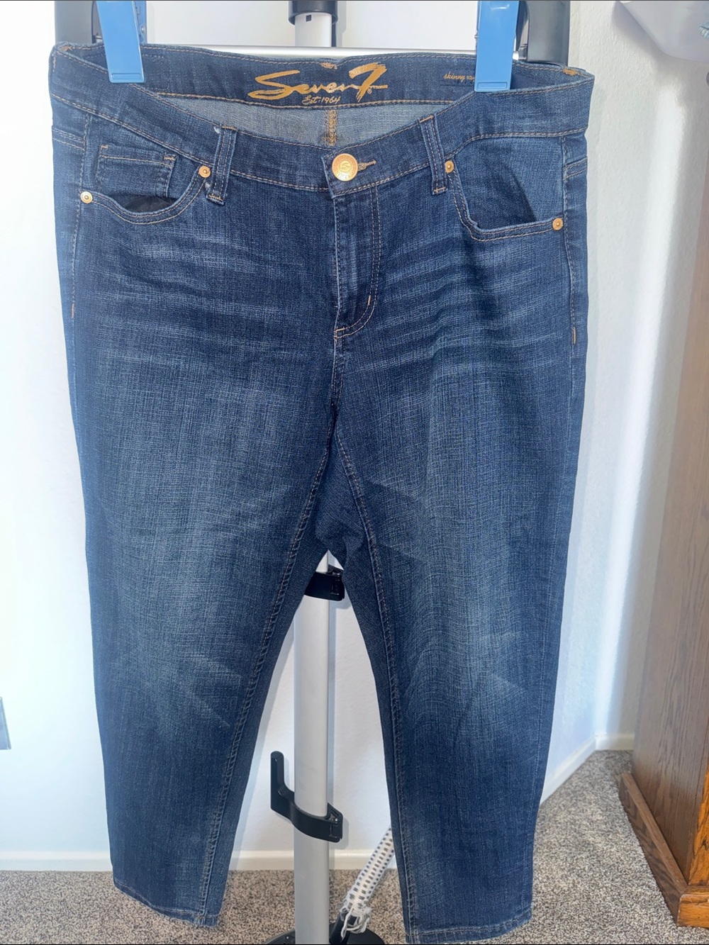 Seven7 Men’s Indigo Slim Straight Jeans